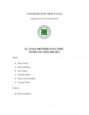 EL ANALFABETISMO EN EL PERÚ ENTRE LOS AÑOS 2001-2011