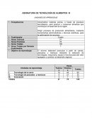 TECNOLOGÍA DE ALIMENTOS: UNIDADES DE APRENDIZAJE