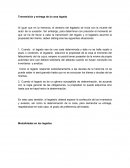 Transmision y entrega de la cosa legado