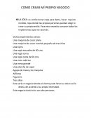Como crear mi propio negocio