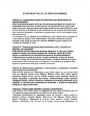 Situación actual de los derechos humanos