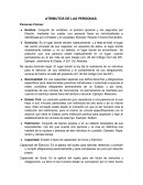 ATRIBUTOS DE LAS PERSONAS Personas Físicas
