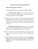 CLASIFICACIÓN TRADICIONAL DEL DERECHO PENAL