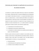 Elementos para interpretar los significados de las acciones en las prácticas educativas