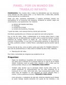 PANEL: POR UN MUNDO SIN TRABAJO INFANTIL