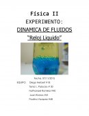 Dinámica de fluidos “Reloj Liquido”