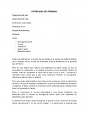 Estabilidad del personal: Auxiliar de enfermería.