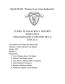 PLANEACIÓN Y GESTIÓN EDUCATIVA ORGANIZACIÓN Y GESTIÓN DE LA ESCUELA
