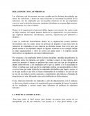 Las relaciones con las personas