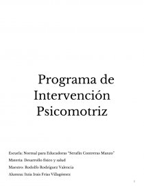Programa de intervencion-desarrollo fisico y salud. Página 1