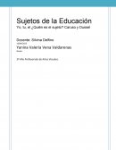 Yo, tu, el ¿Quien es el sujeto? Caruso y Dussel
