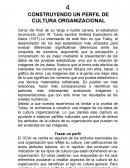 CONSTRUYENDO UN PERFIL DE CULTURA ORGANIZACIONAL