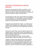 SINTESIS CONFERENCIA CARLOS KASUGA