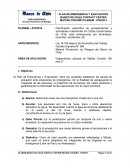 Planificación específica de procedimientos y actividades a desarrollar en Contac Center Banco de Chile, ante emergencias por terremotos, incendios, accidentes, etc.
