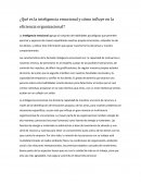 Ensayo de Cómo influye la inteligencia emocional en la eficiencia organizacional