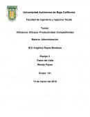 La eficiencia es una parte vital de la administración .se refiere a la relación entre insumos y productos