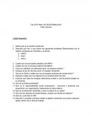 TALLER FINAL DE SOSTENIBILIDAD - CUESTIONARIO