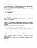 Trabajo de Personalidad del consumidor