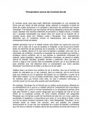 Pensamiento acerca del Contrato Social