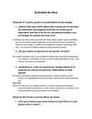 ﻿Actividad de ética. Situación