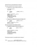 Cálculos Previos para preparación de reactivos