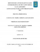 Propuesta MAESTRA EN FORMACIÓN: MAYELA YARISOL CERVANTES JIMÉNEZ