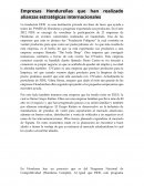 Empresas alianza internacional con honduras