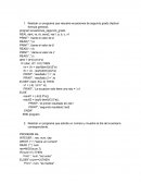 Ejemplos de ejercicios en Fortran
