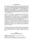 Acta administrativa: Posible rescisión de contrato por inasistencias