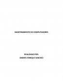 MANTENIMIENTO DE COMPUTADORES . TIPOS DE MANTENIMIENTO
