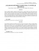 ANÁLISIS DE MÉTODOS USADOS PARA CUANTIFICAR PROTEÍNAS