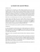 La lesión de Leonel Messi