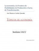 La economía y la Frontera de Posibilidades de Producción o Curva de Transformación. Desarrollo
