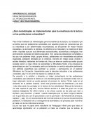 ¿Qué metodologías se implementarían para la enseñanza de la lectura en las poblaciones vulnerables?