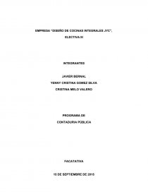 EMPRESA “DISEÑO DE COCINAS INTEGRALES JYC”. Página 1