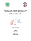 DISEÑO DE UN SISTEMA DE INFORMACIÒN QUE CONTIENE DATOS DE 13 UNIVERSIDADES CON LA TITULACIÒN EN FINANZAS