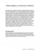 Refugio de sirios y sismo del 85 Piden refugiar a 10 mil sirios en México