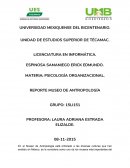 Un Museo de antropologia y su desempeño