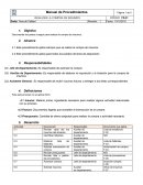 Documentar los pasos a seguir para realizar la compra de insumos