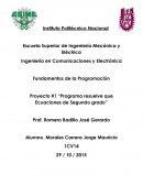 Programa que resuelve Ecuaciones de Segundo grado