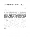 Este texto es un relato basado en la leyenda de Píramo y Tisbe, en él se plantea el tema del amor que trasciende la muerte, y se desarrolla en un ambiente mitológico.