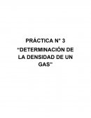Como se da Determinacion de la densidad de un gas
