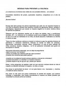 MEDIDAS PARA PREVENIR LA VIOLENCIA