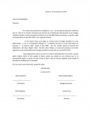 Carta de comunicación.