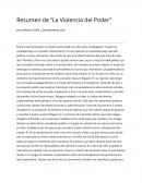 El Resumen de "La violencia del poder"