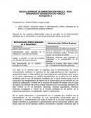 ¿Qué relación encuentra entre la administración pública esbozada en la lectura y la administración pública moderna?