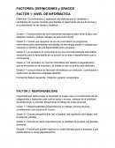 KutioFACTORES: DEFINICIONES y GRADOS