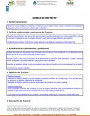 MODELO DE PROYECTO. COMPLETAR CON EL TEXTO DE CADA UNA DE LAS AREAS, SEGÚN EL PROYECTOS