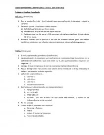 EXAMEN DE ESTADÍSTICA EMPRESARIAL. Página 1