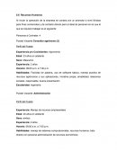 Recursos Humanos - Personas a Contratar